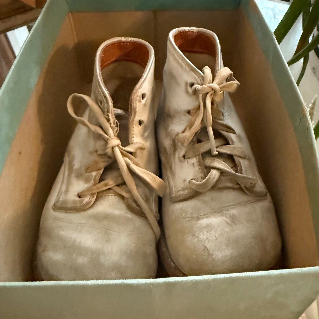 Vintage Baby Shoes Circa 1967 In White
